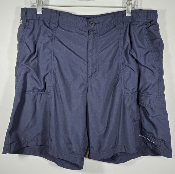 Columbia PFG Men’s Navy Cargo Shorts Size 38 Outdoor Fishing Hiking Active - Picture 1 of 9